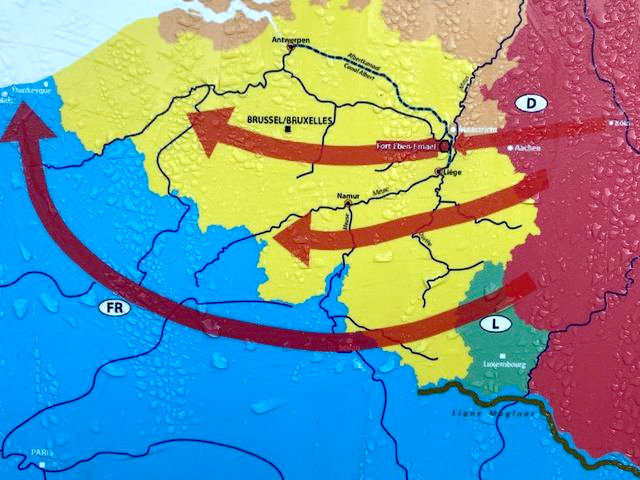 1940年5月のドイツ軍の進路