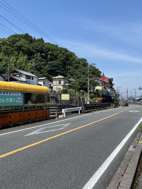 国道から見た両停留所