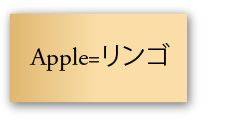 文字だけのリンゴの単語カード